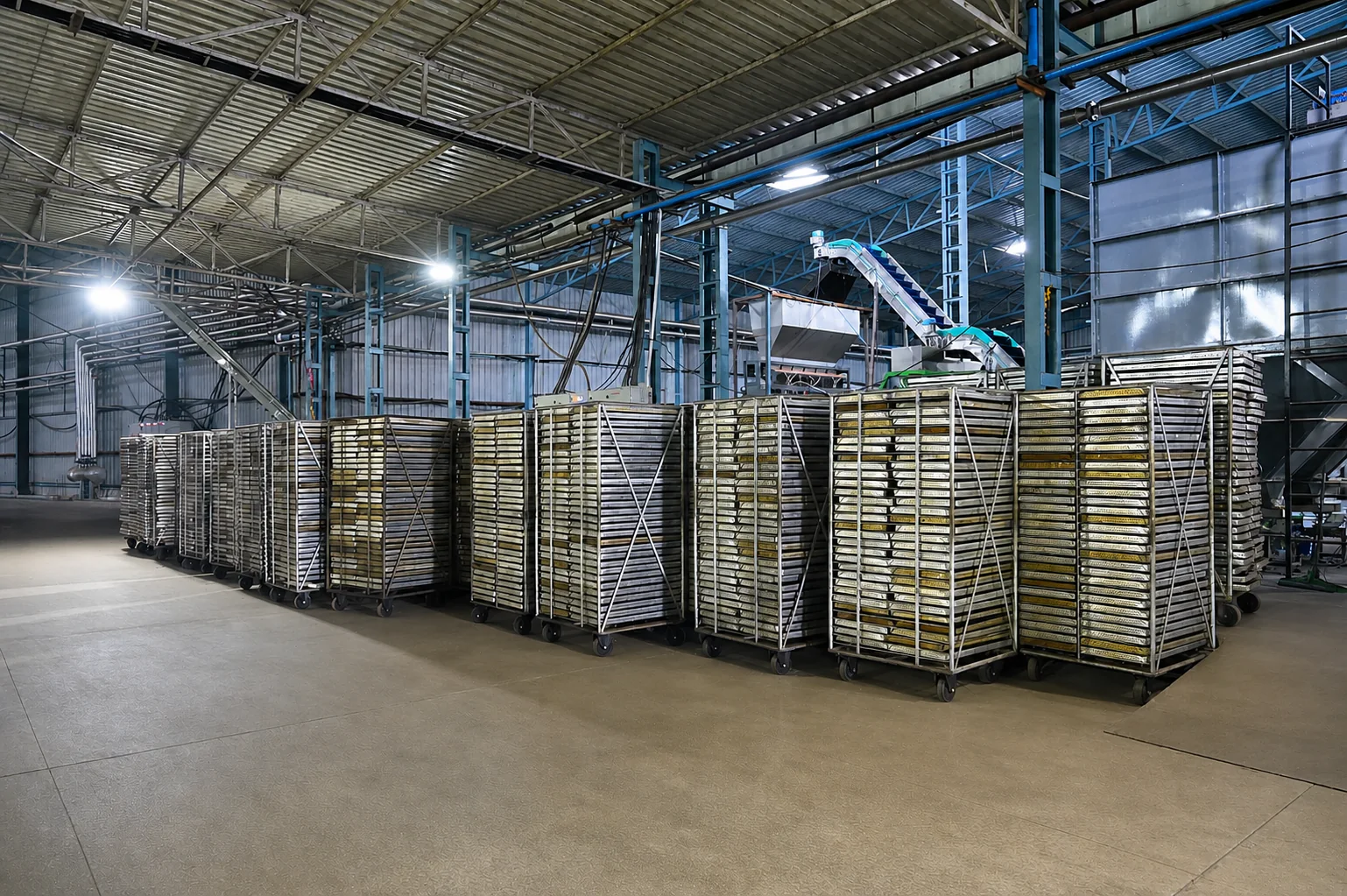 Industrial drying rack systems