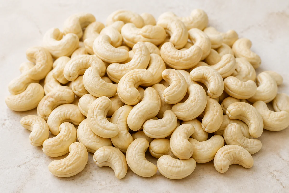 Packed W320 whole cashews
